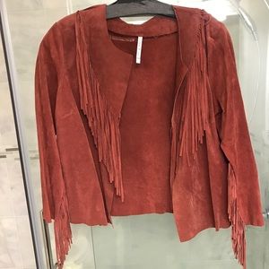 Suede fringe jacket